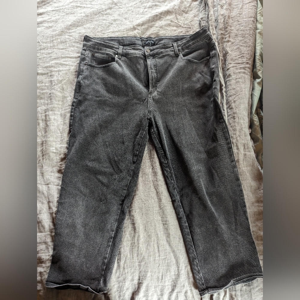 Universal Standard black straight leg jeans